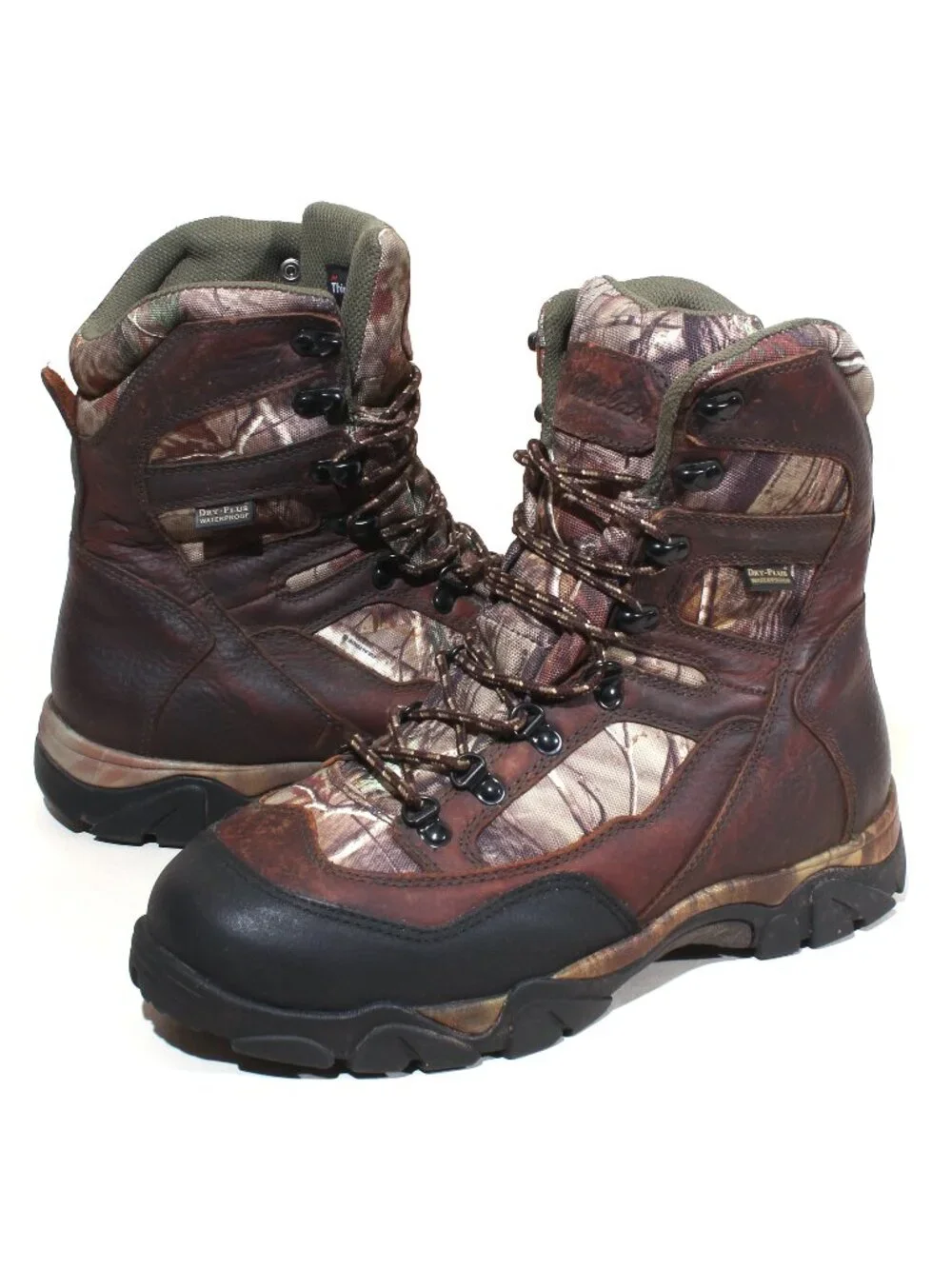 Mens Cabelas Insulated Dry Plus Waterproof Camouflage Hunting Boots 10 M